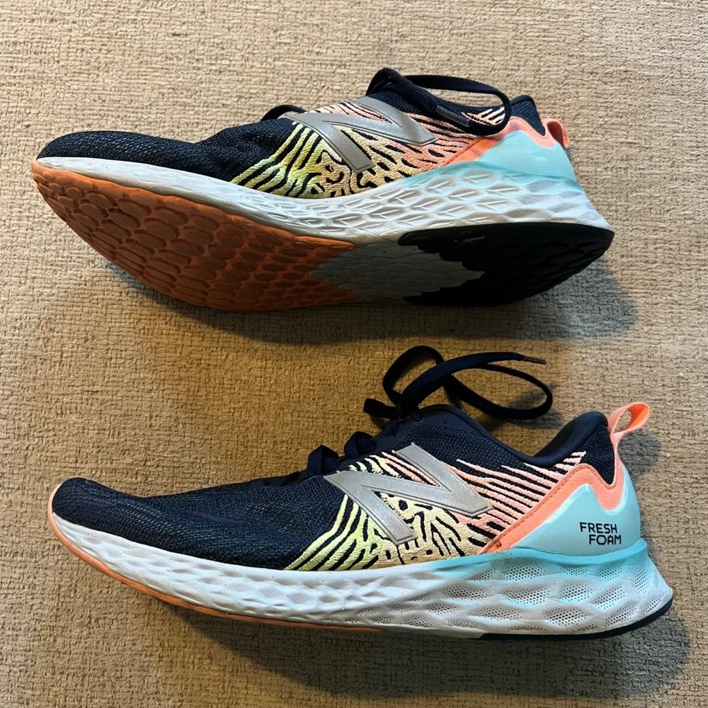 New Balance Fresh Foam Tempo Navy Peach Blue‎ Running Shoes WTMPONP Womens 10.5
